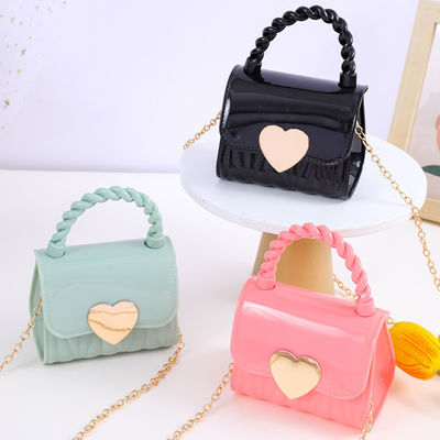 Mini Chain Strap Messenger Bolsas de Moda PVC Tote Sacos com PVC revestimento material
