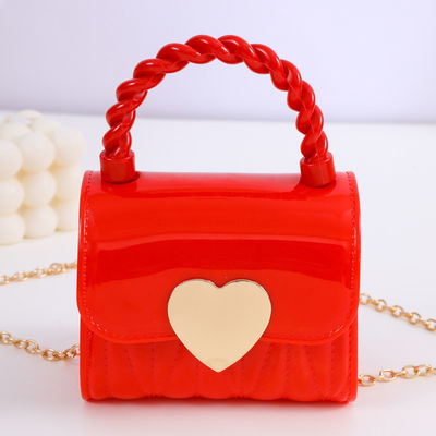 Mini Chain Strap Messenger Bolsas de Moda PVC Tote Sacos com PVC revestimento material