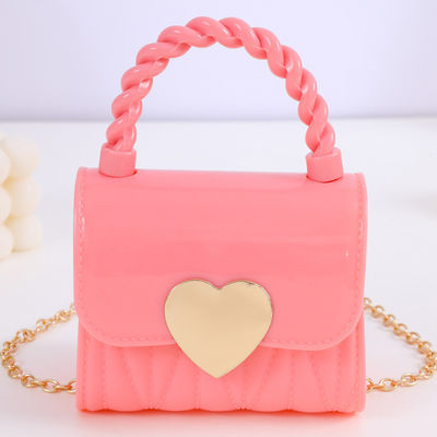 Mini Chain Strap Messenger Bolsas de Moda PVC Tote Sacos com PVC revestimento material