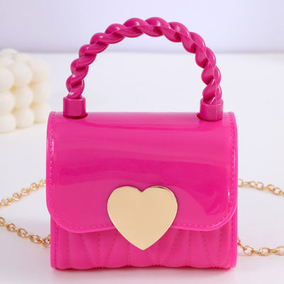 Mini Chain Strap Messenger Bolsas de Moda PVC Tote Sacos com PVC revestimento material