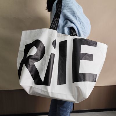 Logotipo personalizado Imprimir Saco de Tote de Tecido PP para Promoção de Estudos de Viagem à Praia
