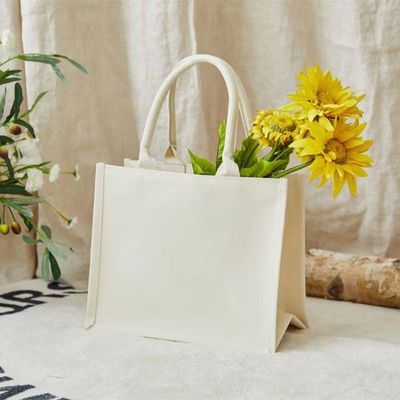 Logotipo personalizado Impresso Saco de Tote de lona reutilizável para presentes e publicidade ecológica