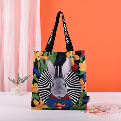 Sacos de Tote de Sublimação Logotipo personalizado impresso para saco de lona de grande capacidade reutilizável