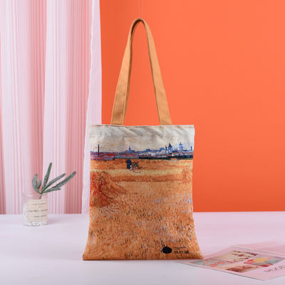 Sacos de Tote de Sublimação Logotipo personalizado impresso para saco de lona de grande capacidade reutilizável