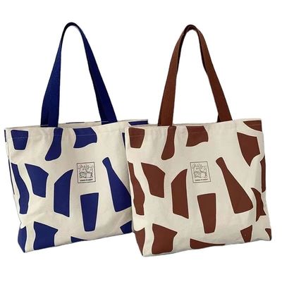 Saco de compras ecológico personalizado Saco grande de lona de algodão para mulheres Saco de fim de semana reciclado