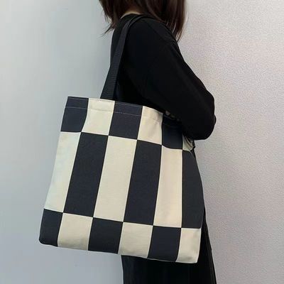 Saco de compras ecológico personalizado Saco grande de lona de algodão para mulheres Saco de fim de semana reciclado
