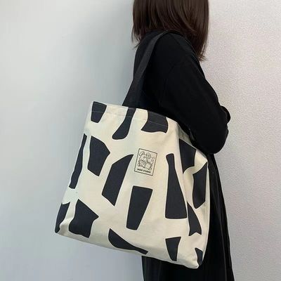 Saco de compras ecológico personalizado Saco grande de lona de algodão para mulheres Saco de fim de semana reciclado