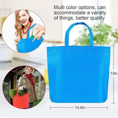 Logotipo personalizado Saco de compras não tecido para promoções de bolsas de presente de férias reutilizáveis