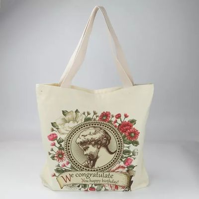 Impressão de logotipo personalizado Bolsas de compras reutilizáveis para mulheres Bolsa de mão de tela