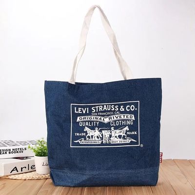 Sacos de compras de lona de moda feminina com logotipo personalizado e cor personalizada