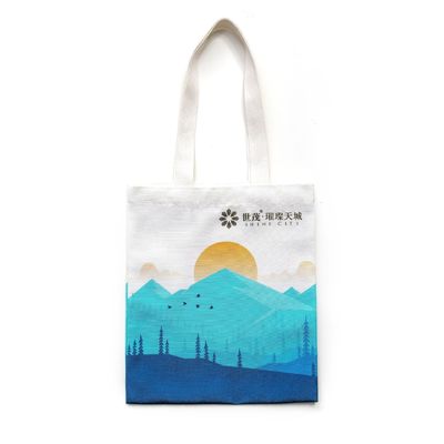 Logotipo personalizado Impresso Bolsas de Tote de lona em cores pretas vermelhas rosa azul roxo roxo para reutilização