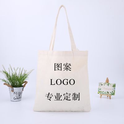 Logotipo personalizado Impresso Saco de Tote de lona reutilizável para necessidades de compras diárias da vida escolar