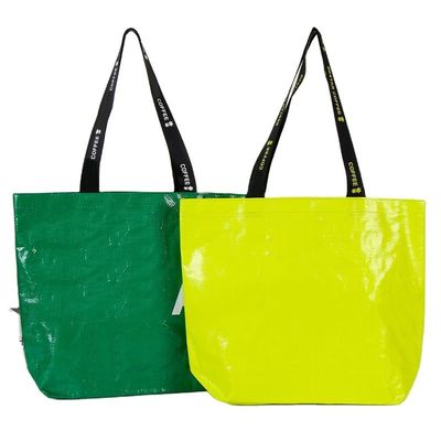 Bolsas de compras laminadas de tecido PP com logotipo personalizado