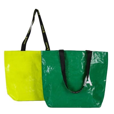 Bolsas de compras laminadas de tecido PP com logotipo personalizado