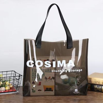 Cosméticos conveniência mais recente moda personalizada eco grande impermeável limpo bolsa de compras
