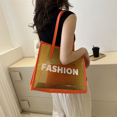 Saco de compras ecológico personalizado Desenho personalizado com logotipo Saco de praia reutilizável de malha de nylon