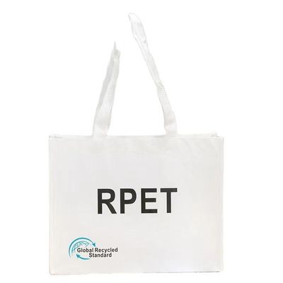 Saco de Tote de reciclagem RPET personalizado com design eco-friendly dobrável e material RPET