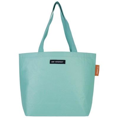 Saco de Tote de reciclagem RPET personalizado com design eco-friendly dobrável e material RPET