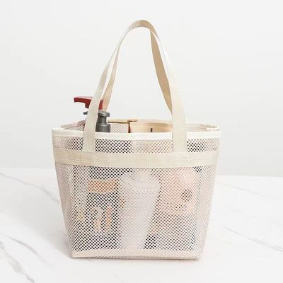 Saco de higiene de malha de logotipo personalizado Saco de compras ecológico com fecho Saco de malha de nylon pequeno