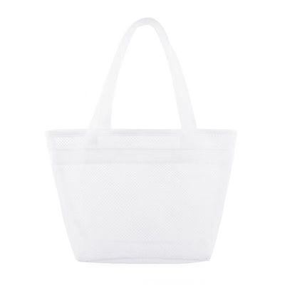 Saco de higiene de malha de logotipo personalizado Saco de compras ecológico com fecho Saco de malha de nylon pequeno