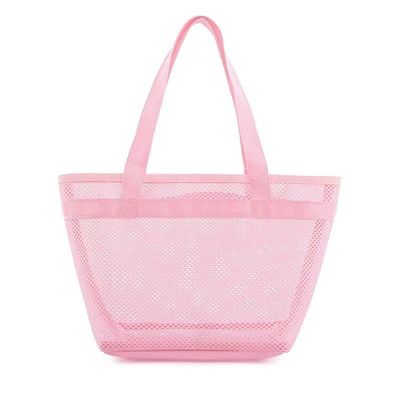 Saco de higiene de malha de logotipo personalizado Saco de compras ecológico com fecho Saco de malha de nylon pequeno