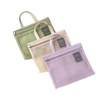 Saco de higiene personalizado de malha de peso leve Saco de rede de malha de nylon pequeno para armazenamento de banheiro