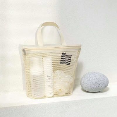 Saco de higiene personalizado de malha de peso leve Saco de rede de malha de nylon pequeno para armazenamento de banheiro