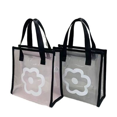 Cartoon Pattern Eco Mini Reusable Tote Bag Custom Printed Polyester Nylon Mesh Shopping