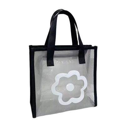 Cartoon Pattern Eco Mini Reusable Tote Bag Custom Printed Polyester Nylon Mesh Shopping