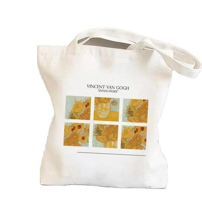 Cores personalizadas Reutilizáveis de algodão simples de lona de mercearia Bolsa de compras para promoção
