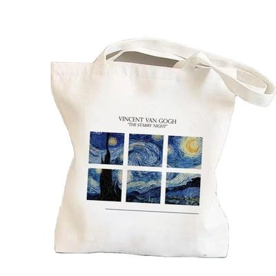 Saco de Tote Logotipo personalizado Impresso Saco de praia de lona para a vida escolar diária OEM/ODM aceito