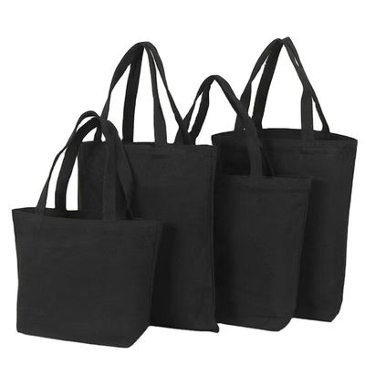Impressão personalizada de algodão preto de lona Tote Bag para compras mais recente estilo de moda