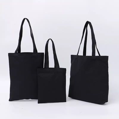 Impressão personalizada de algodão preto de lona Tote Bag para compras mais recente estilo de moda
