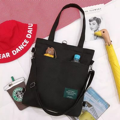 Impressão personalizada de algodão preto de lona Tote Bag para compras mais recente estilo de moda
