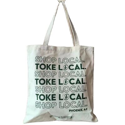 Saco de toque de lona personalizado com impressão personalizada e estilo manipulado
