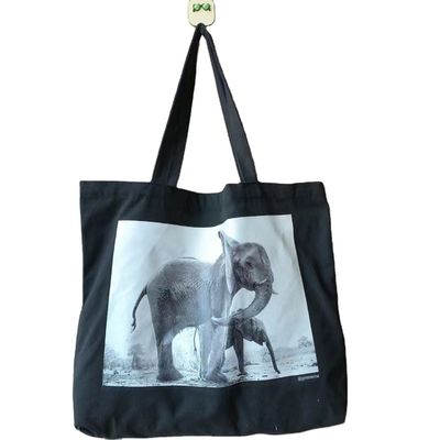 Tecido de lona Eco Amigável Reutilizável Designer Saco de compras Tote Com Logotipo personalizado Impresso