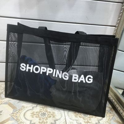 Saco de compras de malha de grande capacidade de verão Saco de praia ambiental de ginásio Saco de toque de ombro de yoga