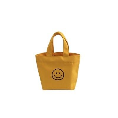 Saco de compras reutilizável e elegante Mini de algodão de lona Saco de manuseio para a vida escolar diária