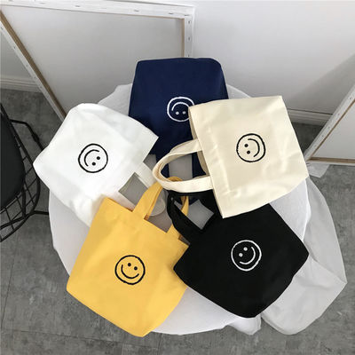 Saco de compras reutilizável e elegante Mini de algodão de lona Saco de manuseio para a vida escolar diária