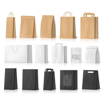 Saco de papel preto para presente personalizado