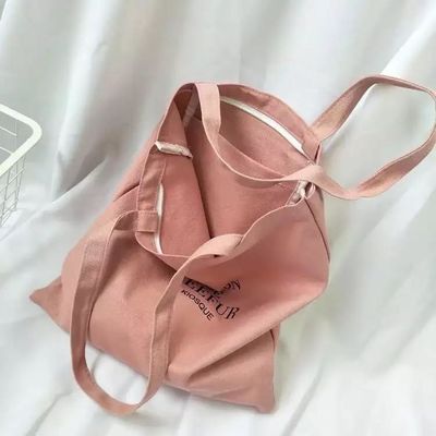 Vida escolar diária Bolsa de algodão orgânico de lona de algodão orgânico para compras reutilizáveis
