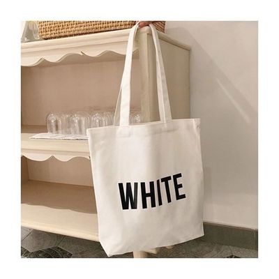 Vida escolar diária Bolsa de algodão orgânico de lona de algodão orgânico para compras reutilizáveis