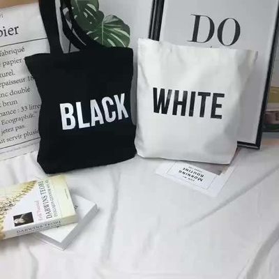 Vida escolar diária Bolsa de algodão orgânico de lona de algodão orgânico para compras reutilizáveis