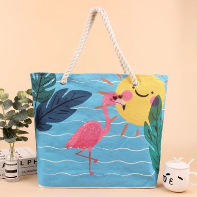 Saco de praia grande simples reutilizável Saco de praia com o mais novo estilo de moda