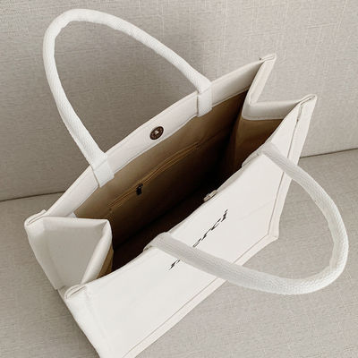 Saco de compras ecológico personalizado Saco de mensageiro de lona Saco de presente de algodão com grande capacidade