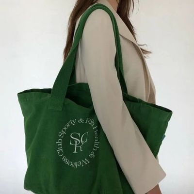 Logotipo personalizado Grande Mulheres Festa de fim de semana algodão tela praia presente de compras saco Tote