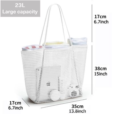 Custom Large Personalized Beach Mesh Tote Bag Style para um dia divertido na praia