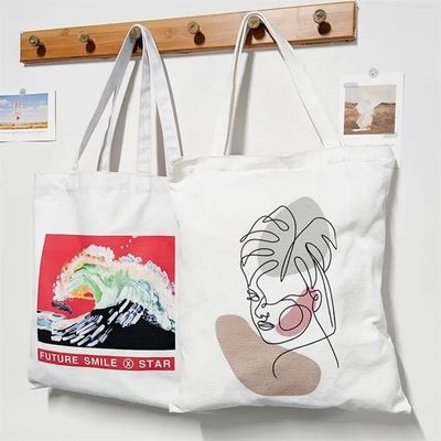 Sacos de toque de lona personalizados e ecológicos para a vida escolar diária das mulheres