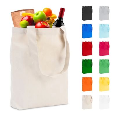 Saco de toque de lona de cores personalizadas e ecológicas com logotipo personalizado Reutilizável e prático