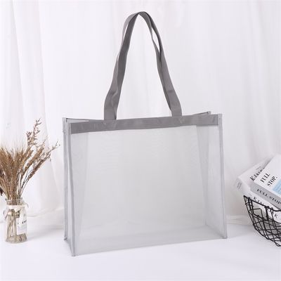 Design personalizado Bolsa de compras de praia de malha de nylon reutilizável com logotipo personalizado